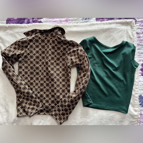 Motel Rocks Brown Geometric Pattern Top - Picture 4 of 4